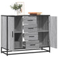 Dressoir 92x35x76 cm bewerkt hout grijs sonoma eikenkleurig