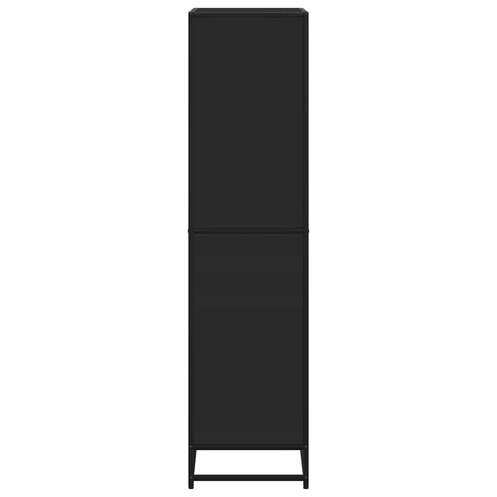 Boekenkast 60x35x139 cm bewerkt hout zwart