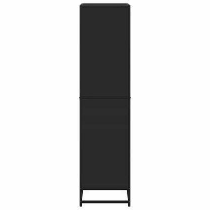 Boekenkast 60x35x139 cm bewerkt hout zwart