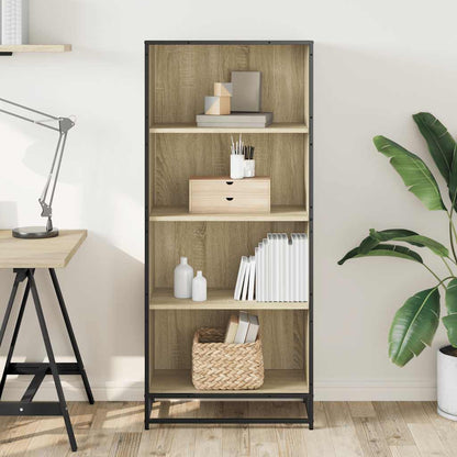 Boekenkast 60x35x139 cm bewerkt hout sonoma eikenkleurig