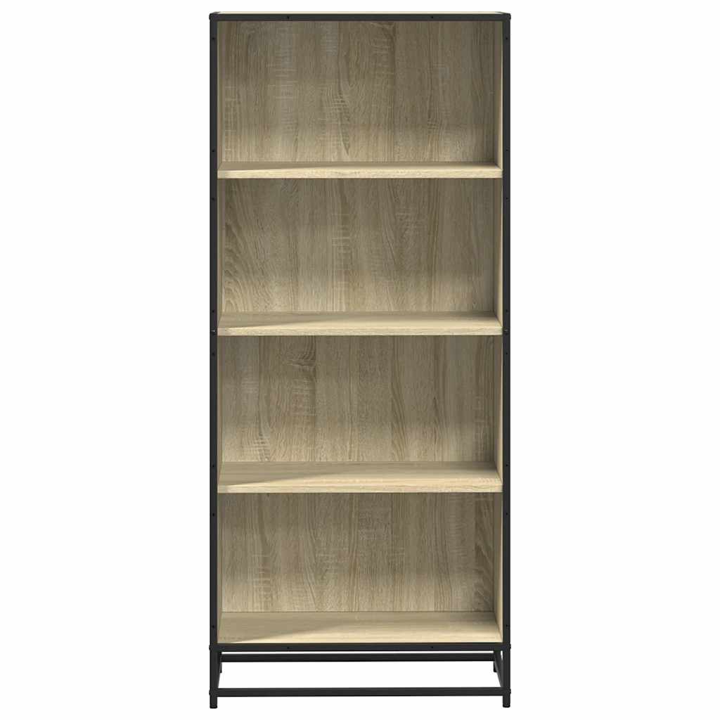 Boekenkast 60x35x139 cm bewerkt hout sonoma eikenkleurig