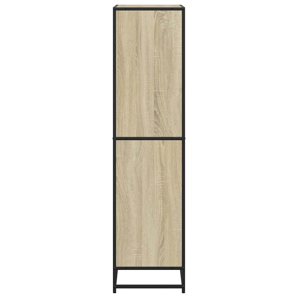 Boekenkast 60x35x139 cm bewerkt hout sonoma eikenkleurig