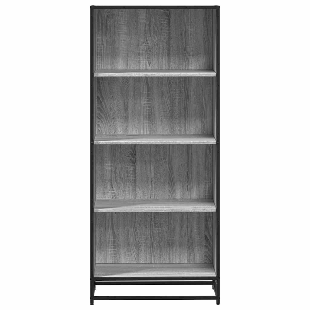 Boekenkast 60x35x139 cm bewerkt hout grijs sonoma eikenkleurig