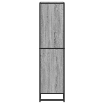 Boekenkast 60x35x139 cm bewerkt hout grijs sonoma eikenkleurig