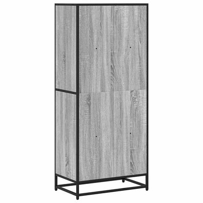 Boekenkast 60x35x139 cm bewerkt hout grijs sonoma eikenkleurig