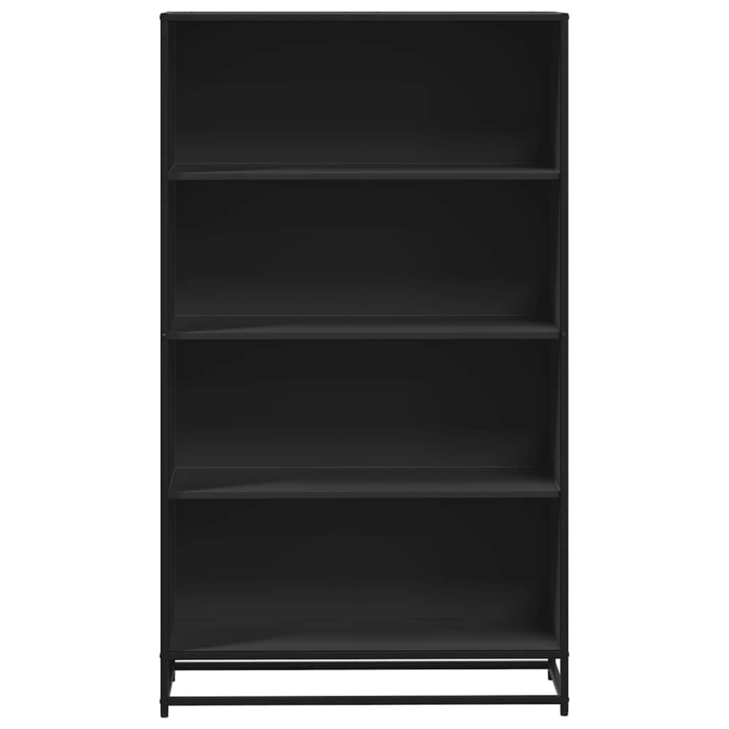 Boekenkast 80,5x35x139 cm bewerkt hout zwart
