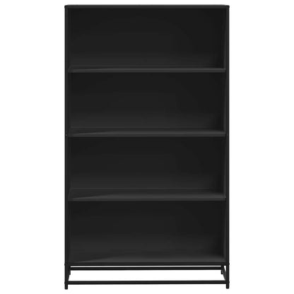 Boekenkast 80,5x35x139 cm bewerkt hout zwart