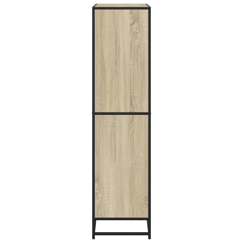 Boekenkast 80,5x35x139 cm bewerkt hout sonoma eikenkleurig