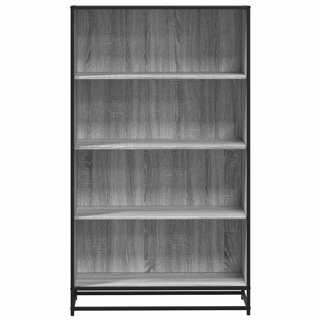 Boekenkast 80,5x35x139 cm bewerkt hout grijs sonoma eikenkleur