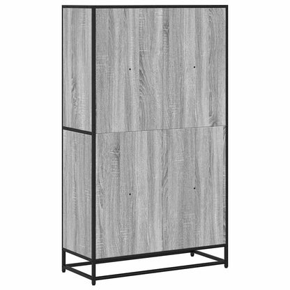 Boekenkast 80,5x35x139 cm bewerkt hout grijs sonoma eikenkleur