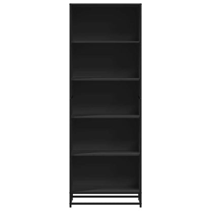 Boekenkast 60x35x170,5 cm bewerkt hout zwart