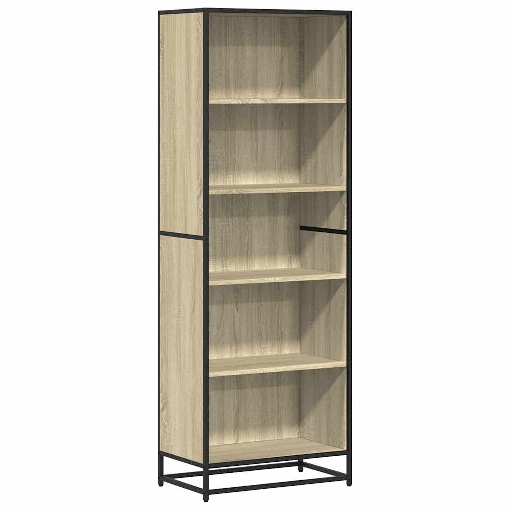 Boekenkast 60x35x170,5 cm bewerkt hout sonoma eikenkleurig