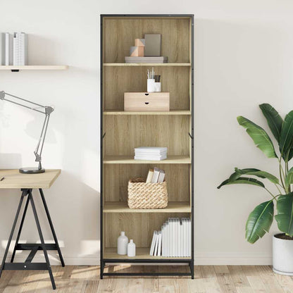 Boekenkast 60x35x170,5 cm bewerkt hout sonoma eikenkleurig