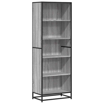 Boekenkast 60x35x170,5 cm bewerkt hout grijs sonoma eikenkleur