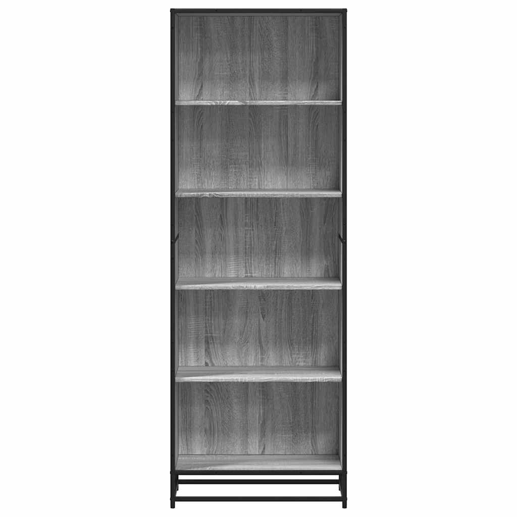 Boekenkast 60x35x170,5 cm bewerkt hout grijs sonoma eikenkleur