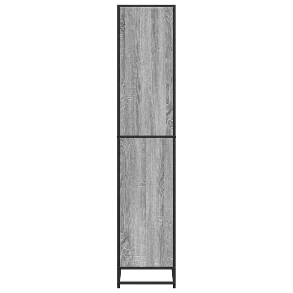 Boekenkast 60x35x170,5 cm bewerkt hout grijs sonoma eikenkleur