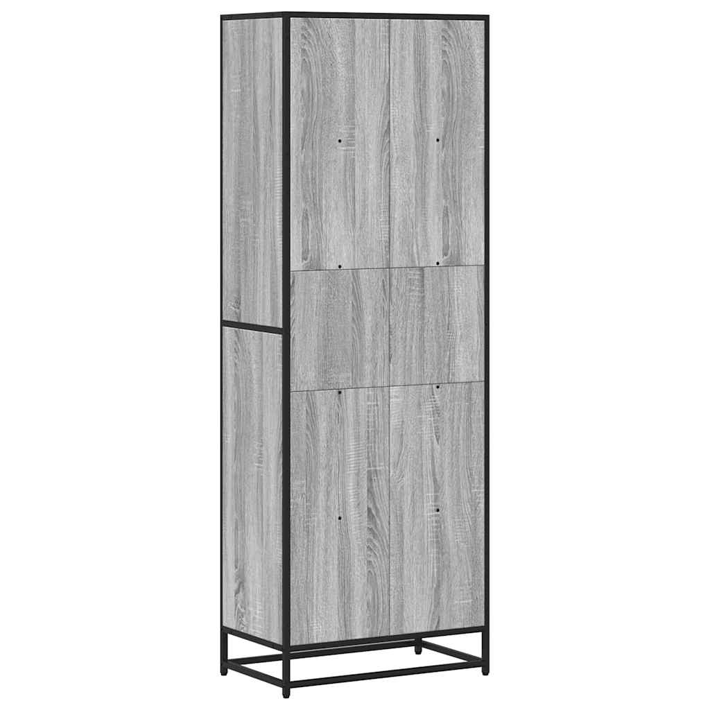 Boekenkast 60x35x170,5 cm bewerkt hout grijs sonoma eikenkleur
