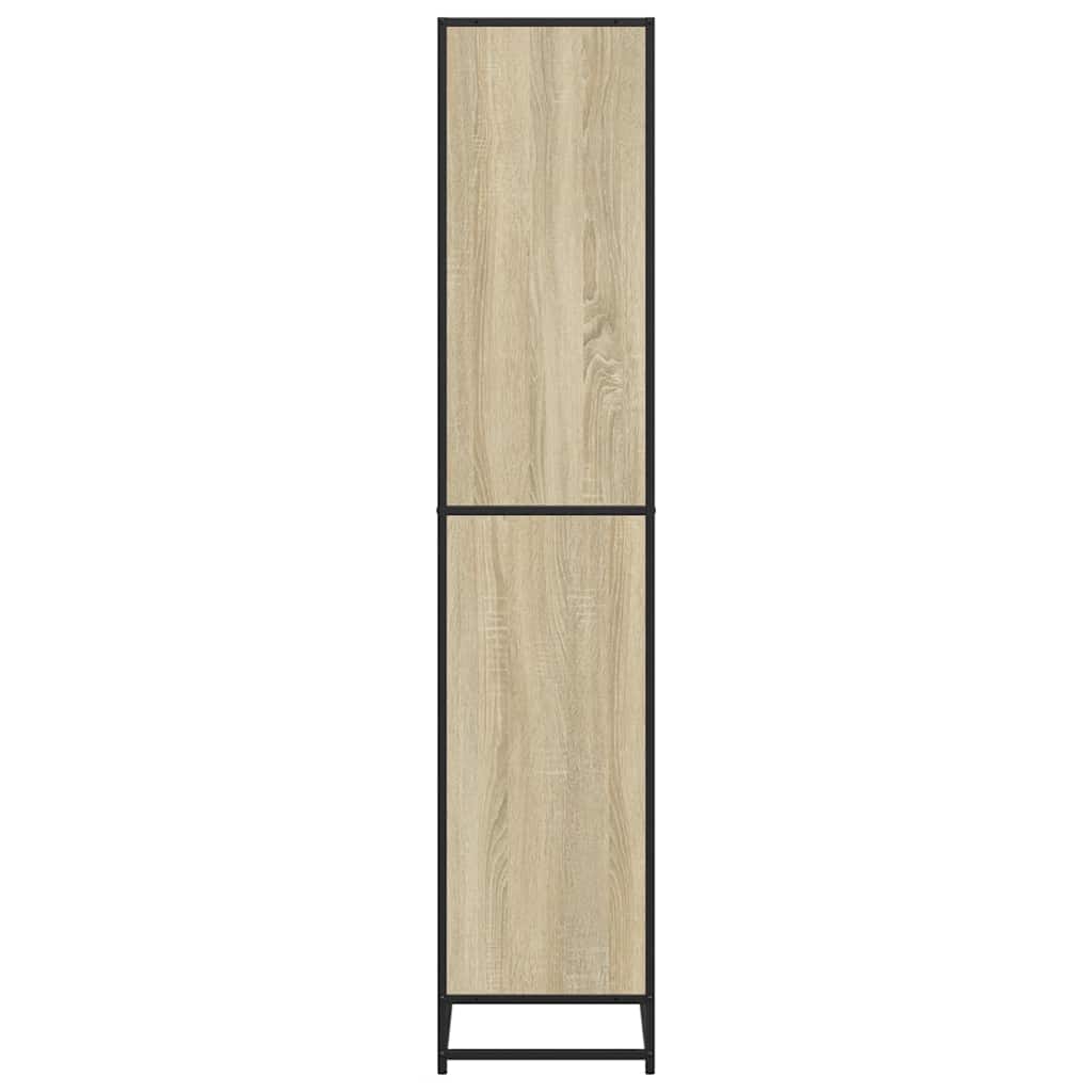 Boekenkast 80,5x35x170,5 cm bewerkt hout sonoma eikenkleurig