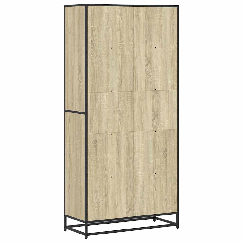 Boekenkast 80,5x35x170,5 cm bewerkt hout sonoma eikenkleurig
