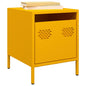 Nachtkastjes 2 st 35x39x43,5 cm staal mosterdgeel