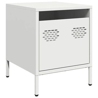 Nachtkastjes 2 st 35x39x43,5 cm staal wit