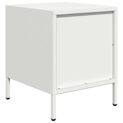 Nachtkastjes 2 st 35x39x43,5 cm staal wit