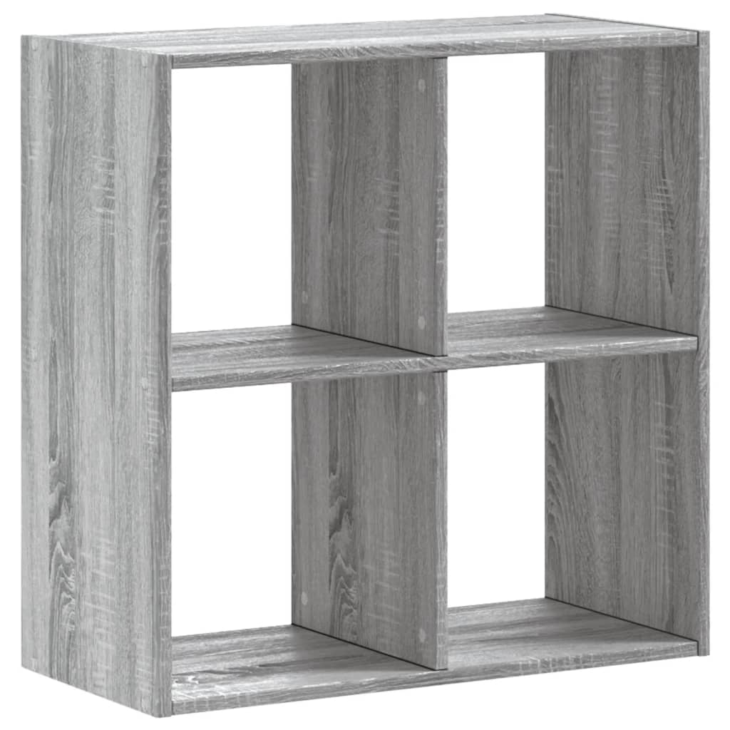 Boekenkast 68,5x32x68,5 cm bewerkt hout grijs sonoma eiken