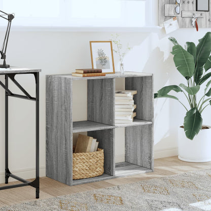 Boekenkast 68,5x32x68,5 cm bewerkt hout grijs sonoma eiken