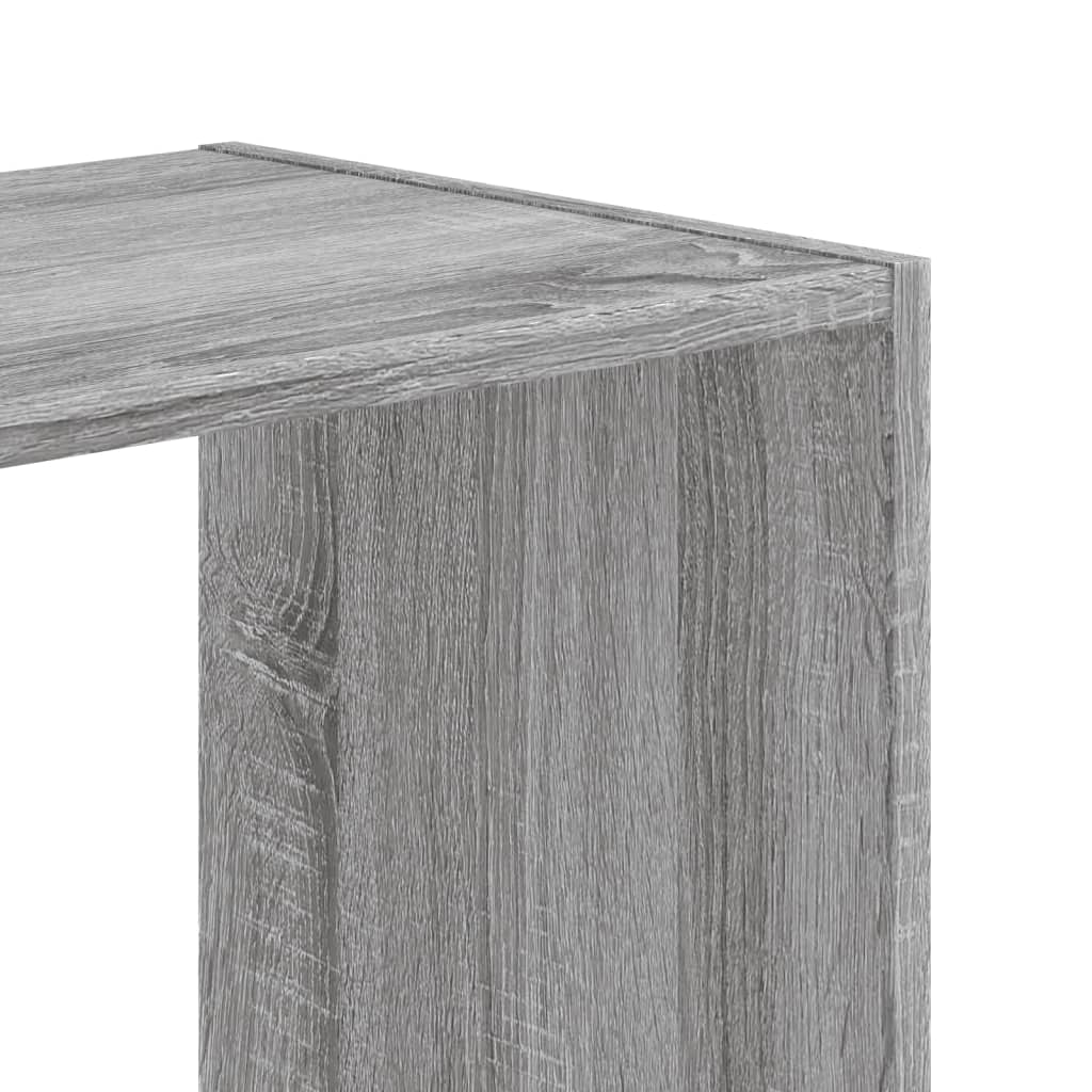 Boekenkast 68,5x32x68,5 cm bewerkt hout grijs sonoma eiken
