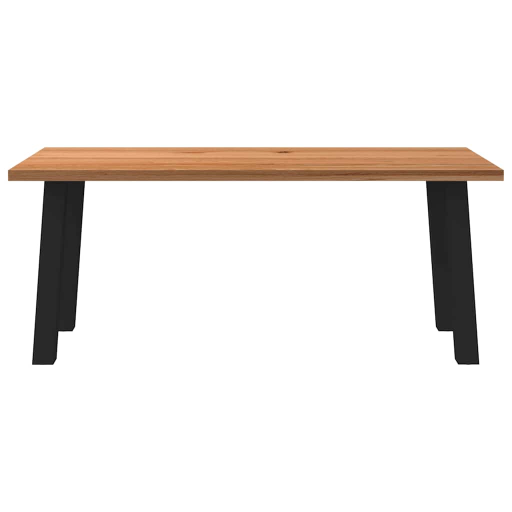 Eettafel rechthoekig 180x80x74 cm massief eikenhout lichtbruin