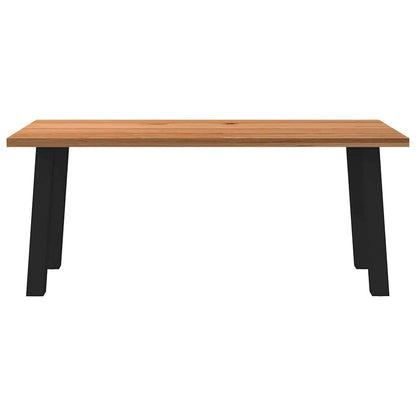 Eettafel rechthoekig 180x80x74 cm massief eikenhout lichtbruin