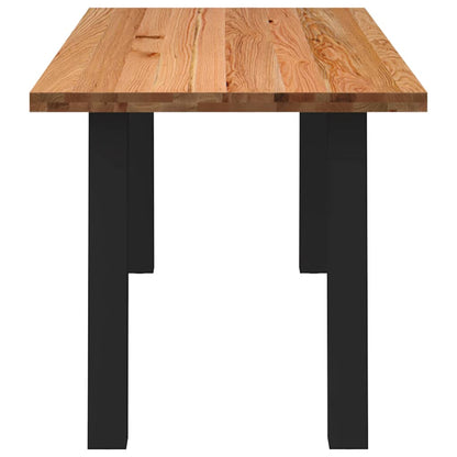 Eettafel rechthoekig 180x80x74 cm massief eikenhout lichtbruin