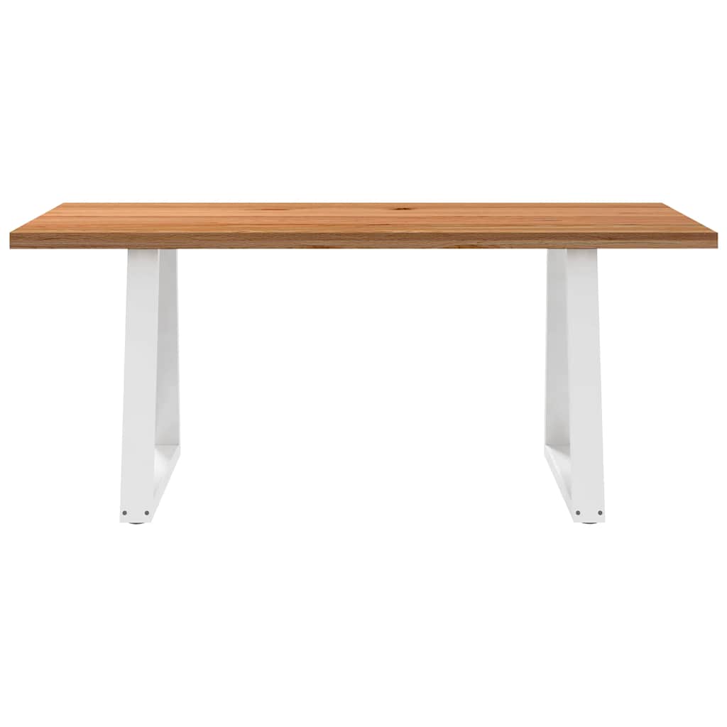 Eettafel rechthoekig 180x80x74 cm massief eikenhout lichtbruin