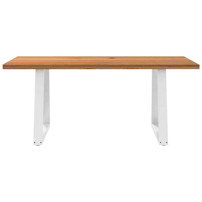 Eettafel rechthoekig 180x80x74 cm massief eikenhout lichtbruin