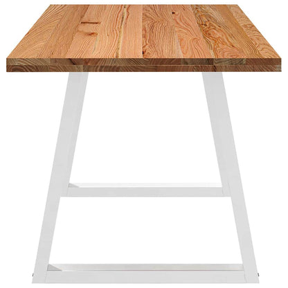 Eettafel rechthoekig 180x80x74 cm massief eikenhout lichtbruin