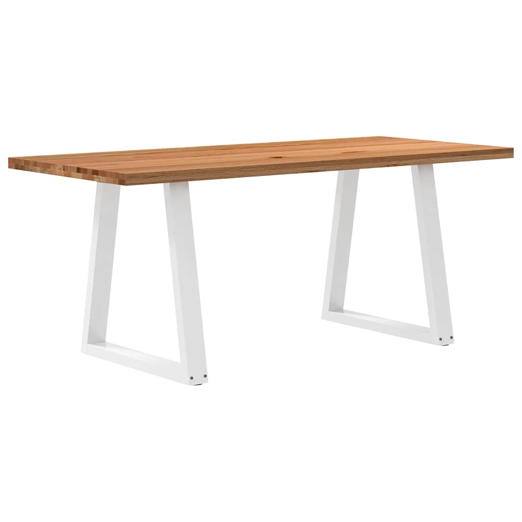 Eettafel rechthoekig 180x80x74 cm massief eikenhout lichtbruin