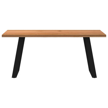 Eettafel rechthoekig 180x80x74 cm massief eikenhout lichtbruin