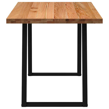 Eettafel rechthoekig 180x80x74 cm massief eikenhout lichtbruin