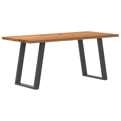 Eettafel rechthoekig 180x80x74 cm massief eikenhout lichtbruin
