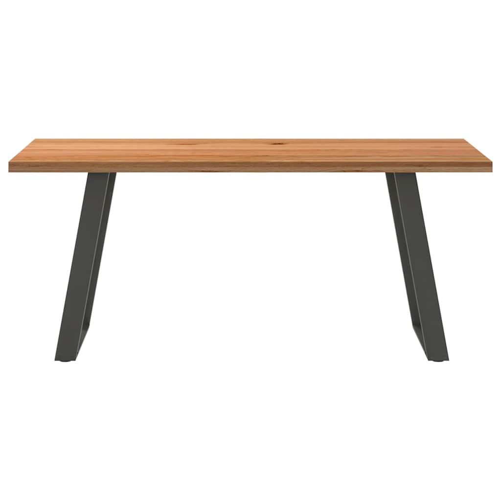 Eettafel rechthoekig 180x80x74 cm massief eikenhout lichtbruin