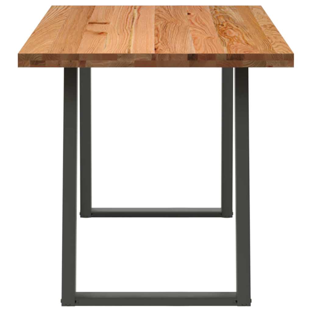 Eettafel rechthoekig 180x80x74 cm massief eikenhout lichtbruin