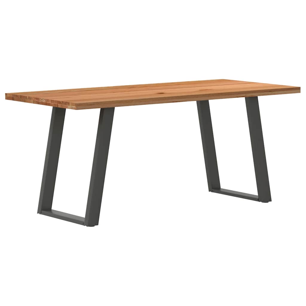 Eettafel rechthoekig 180x80x74 cm massief eikenhout lichtbruin