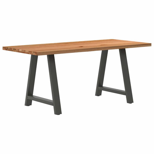 Eettafel rechthoekig 180x80x74 cm massief eikenhout lichtbruin