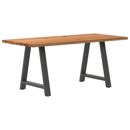Eettafel rechthoekig 180x80x74 cm massief eikenhout lichtbruin