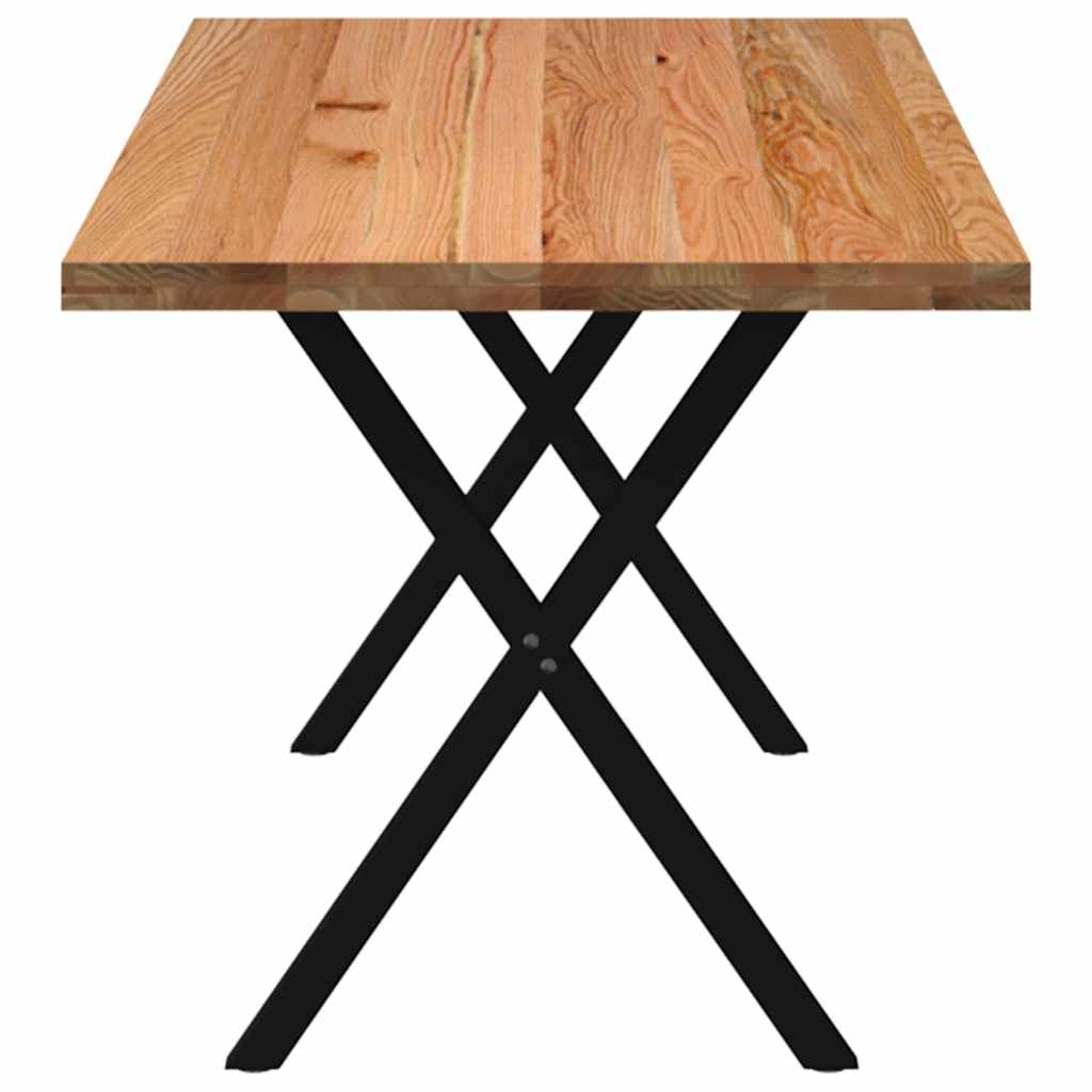 Eettafel rechthoekig 180x80x74 cm massief eikenhout lichtbruin
