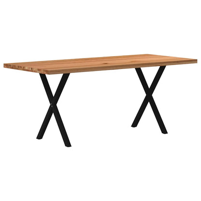 Eettafel rechthoekig 180x80x74 cm massief eikenhout lichtbruin