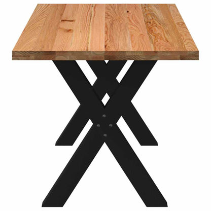 Eettafel rechthoekig 180x80x74 cm massief eikenhout lichtbruin