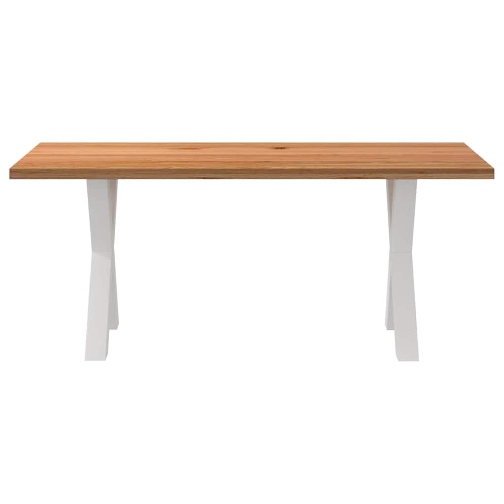 Eettafel rechthoekig 180x80x74 cm massief eikenhout lichtbruin