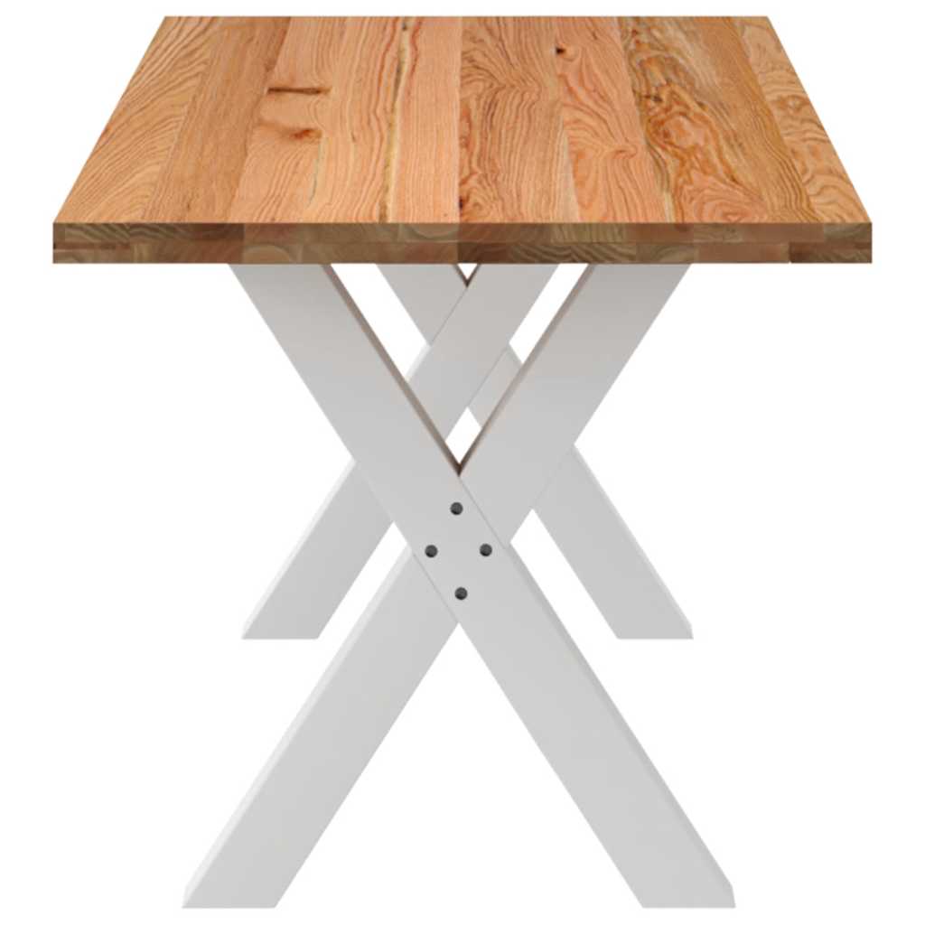 Eettafel rechthoekig 180x80x74 cm massief eikenhout lichtbruin