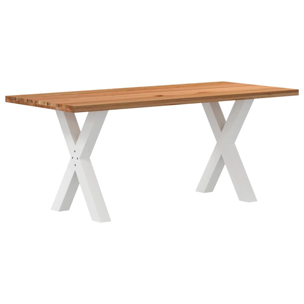 Eettafel rechthoekig 180x80x74 cm massief eikenhout lichtbruin